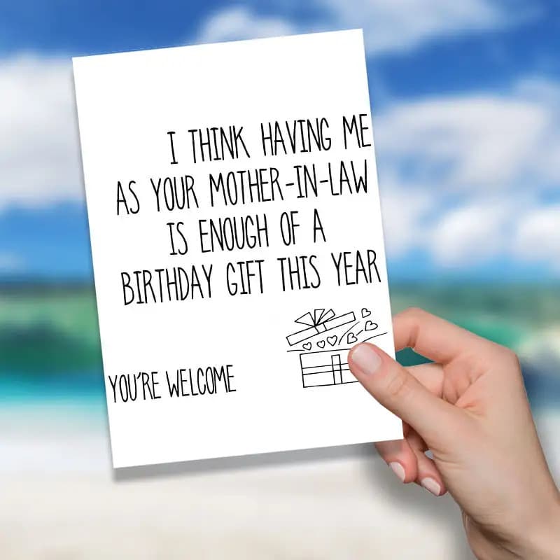 TEMU Funny Daughter In Law Birthday Card - Perfect Gift For Holidays And Office - Unique Humorous Greeting Envelope - Ideal For Christmas, Thanksgiving, Halloween, Birthday Greeting Cards|optimi