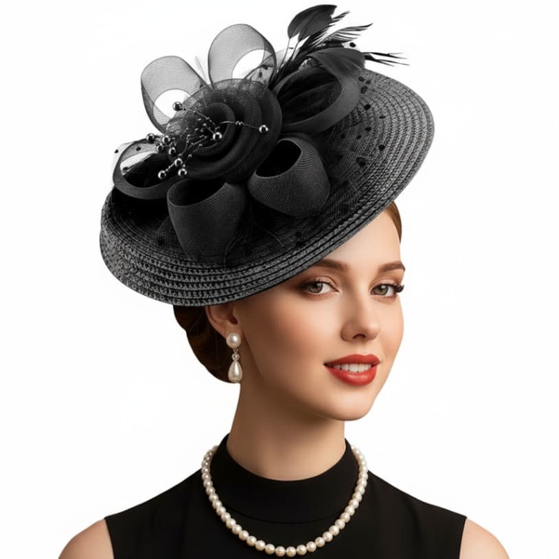 TEMU Romantic Style Multicolored Decorative Top Hat, Formal Occasion Styling, High-end Afternoon Tea