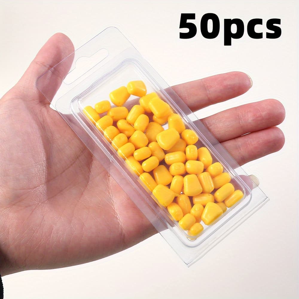TEMU 100pcs Corn-flavored Lure Baits | Fishing Pellet Lures For Grass Carp, Black Carp, Common Carp & Topmouth Culter | 50pcs Per Box For