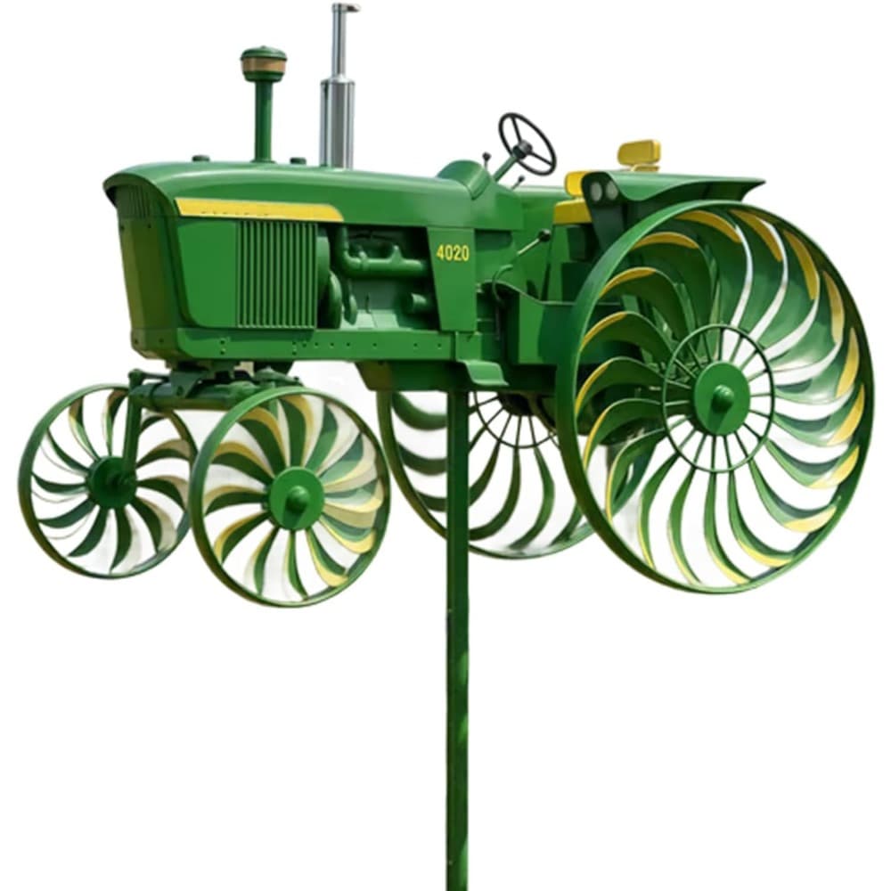 TEMU Garden Windmill Turntable- -shaped Windmill Stake With Rotating Wheels, Suitable For Patios, Yards, And Gardens, A Unique Outdoor Sculpture Decoration, And A Perfect Gift For