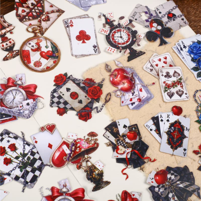 TEMU 96pcs Card Series Sticker Pack, Rose, Bow, Fruit, Home Decor Themed Stickers, Suitable For Luggage, Water Bottles, Phone Cases, Laptops, And Decorations