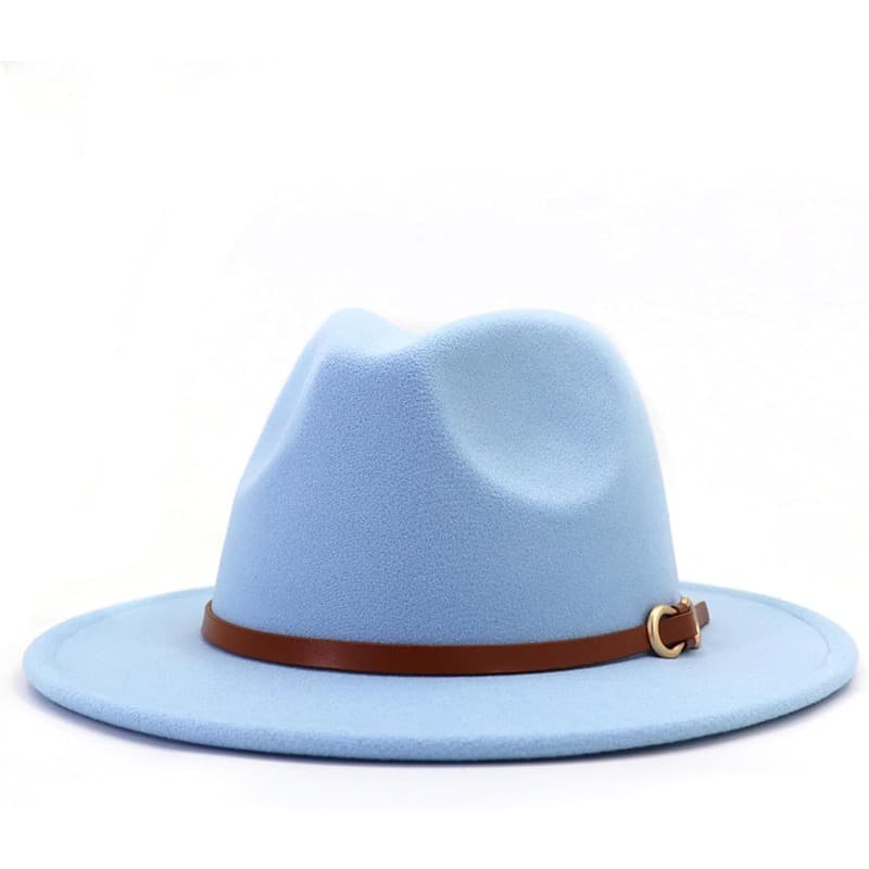 TEMU Hat Men Women's Felt Jazz Hat Wide Brim Panama Hat With Belt
