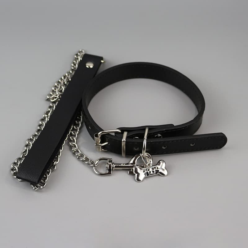 TEMU 1pc Cool Er Ya Choker Collar Men's Neck Strap Leash Neck Additions Neck Chain Couple Clavicle Chain