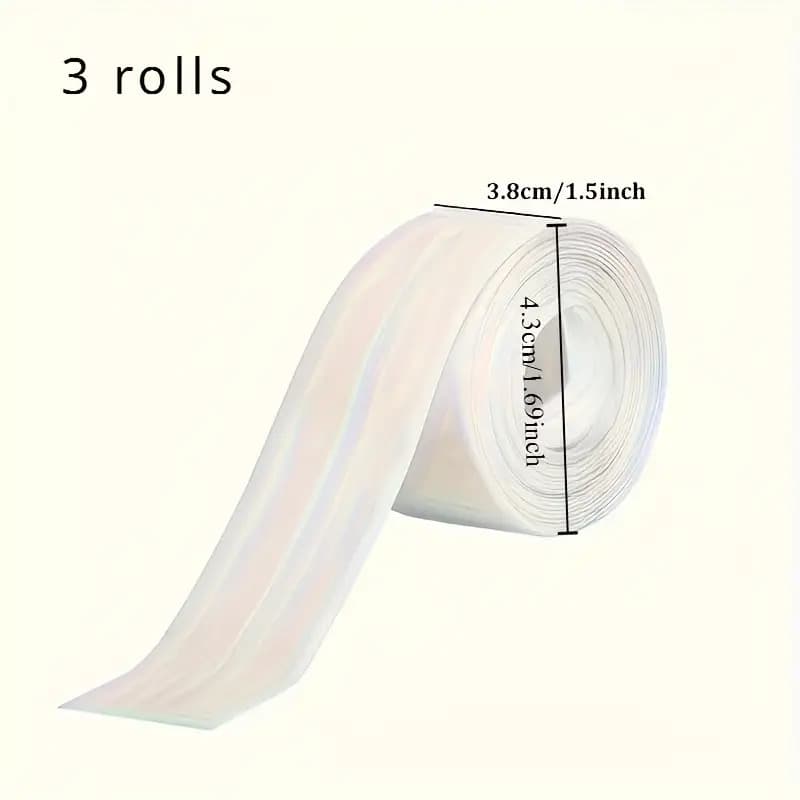TEMU 3 Rolls Of Waterproof Tape For Kitchen And Bathroom, Suitable For Sinks And Toilets, Easy To Cut, Home Supplies For Halloween And Christmas