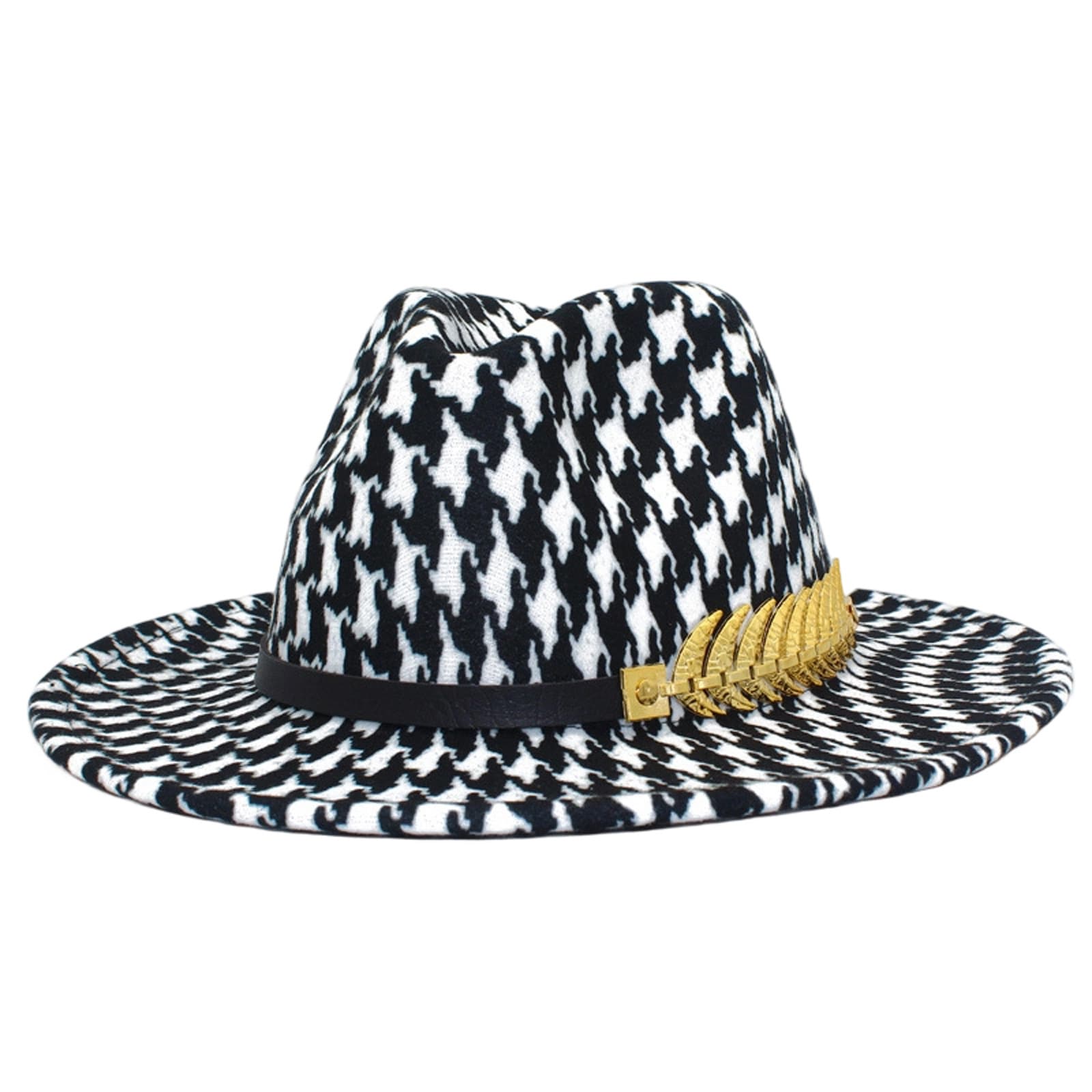 TEMU Women's And Men's Reversible Cowgirl Hat With Design, Wide Brim Felt Western