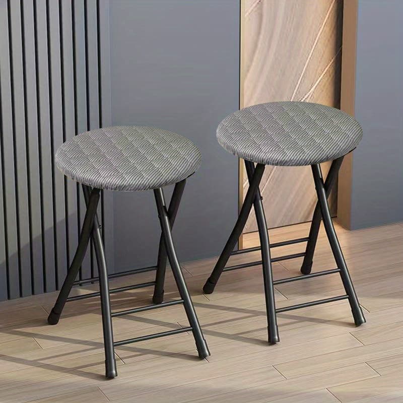 TEMU 2pcs Round Stool Covers - Thick Cushioned Seat Protector With Elastic Hem, Machine Washable, For Home Dining Check Size Before Order Christmas/ Birthday Gift Idea