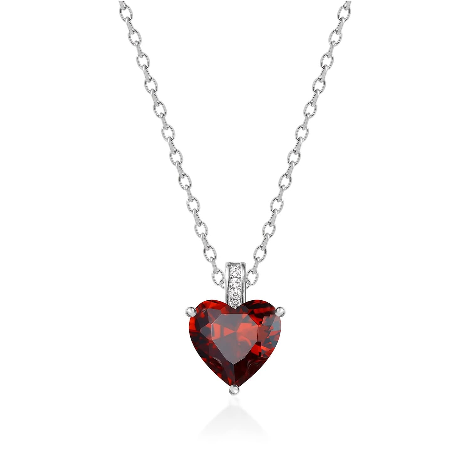 TEMU 1pc 925 Sterling Silver Simple& Exquisite Multi- Heart Cut Natural 9mmx9mm Silver Pendant Necklace For Women, Date Gifts, Daily Decoration Fine Jewelry