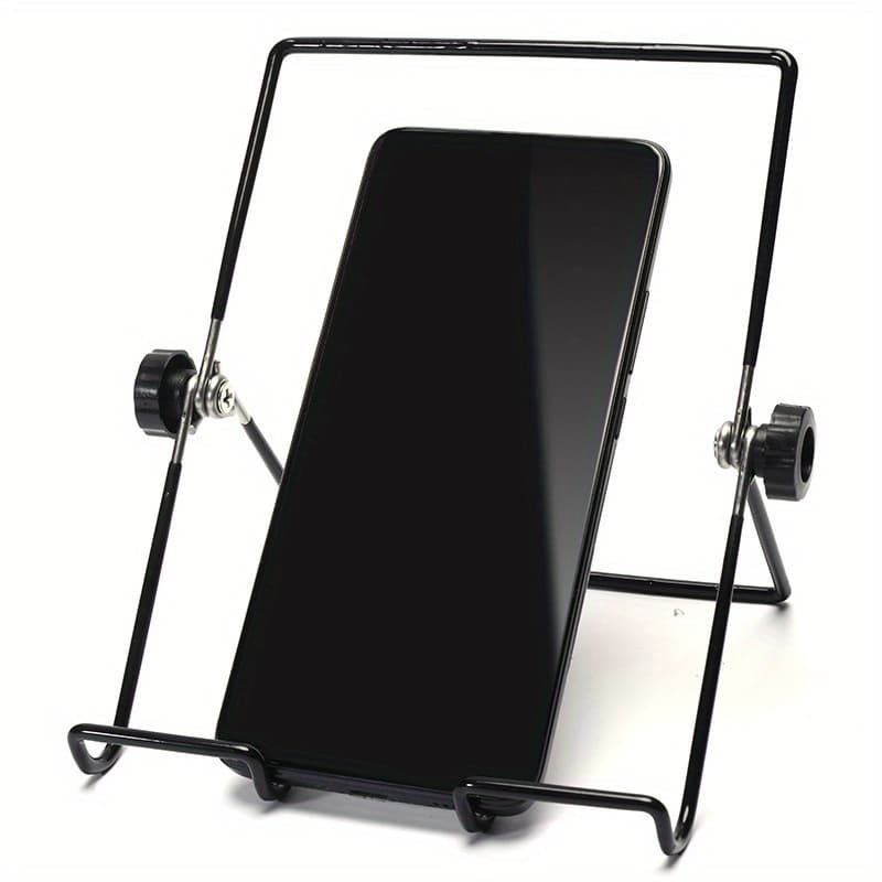 TEMU Foldable Portable Desktop Phone Stand, Freestanding Lazy Support Bracket With Iron Wire, Triangular Tablet Holder