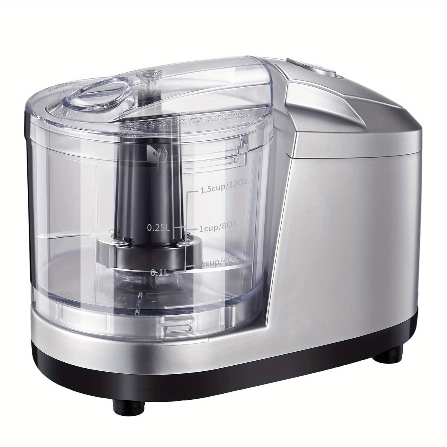 TEMU 1.5-cup Mini Electric Food Chopper, 100w Food Processor & Meat Grinder | Mix, , Mince & Blend | Easy To Clean, Stainless Steel Blade, Silver