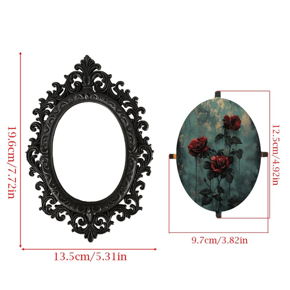 TEMU 1 Retro Carved Decorative Frame. Made With Exquisite Black Carving And With Red , Used For Wall Decoration, A Retro, Elegant And To . A High- For E