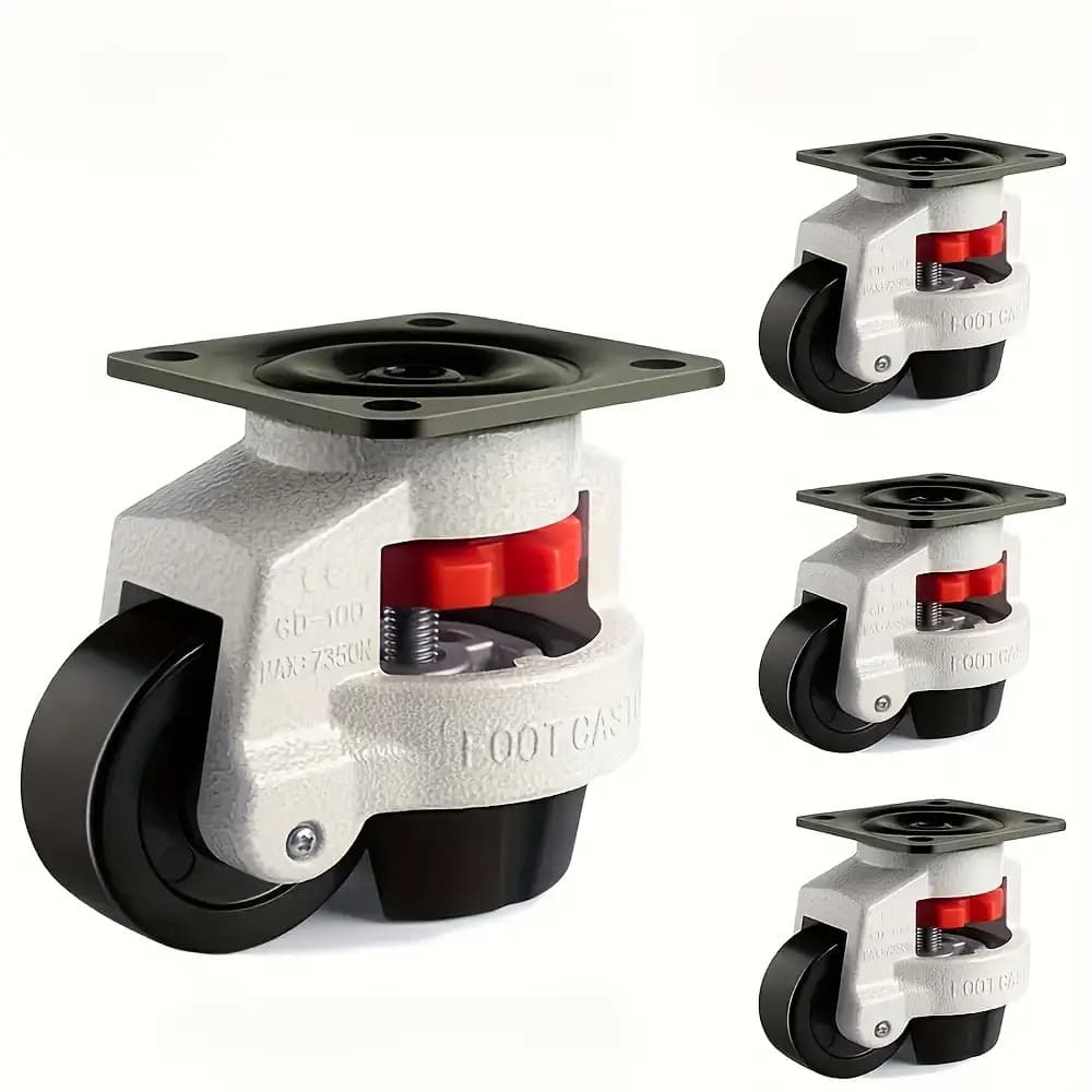 TEMU 4 Heavy Duty Wheels Type 40f, Profile Accessories, Adjustable Balance, Frame, Swivel Type, Load Bearing 220, 20.87kg, Suitable For Material Handling, Durable Structure, Industrial Use