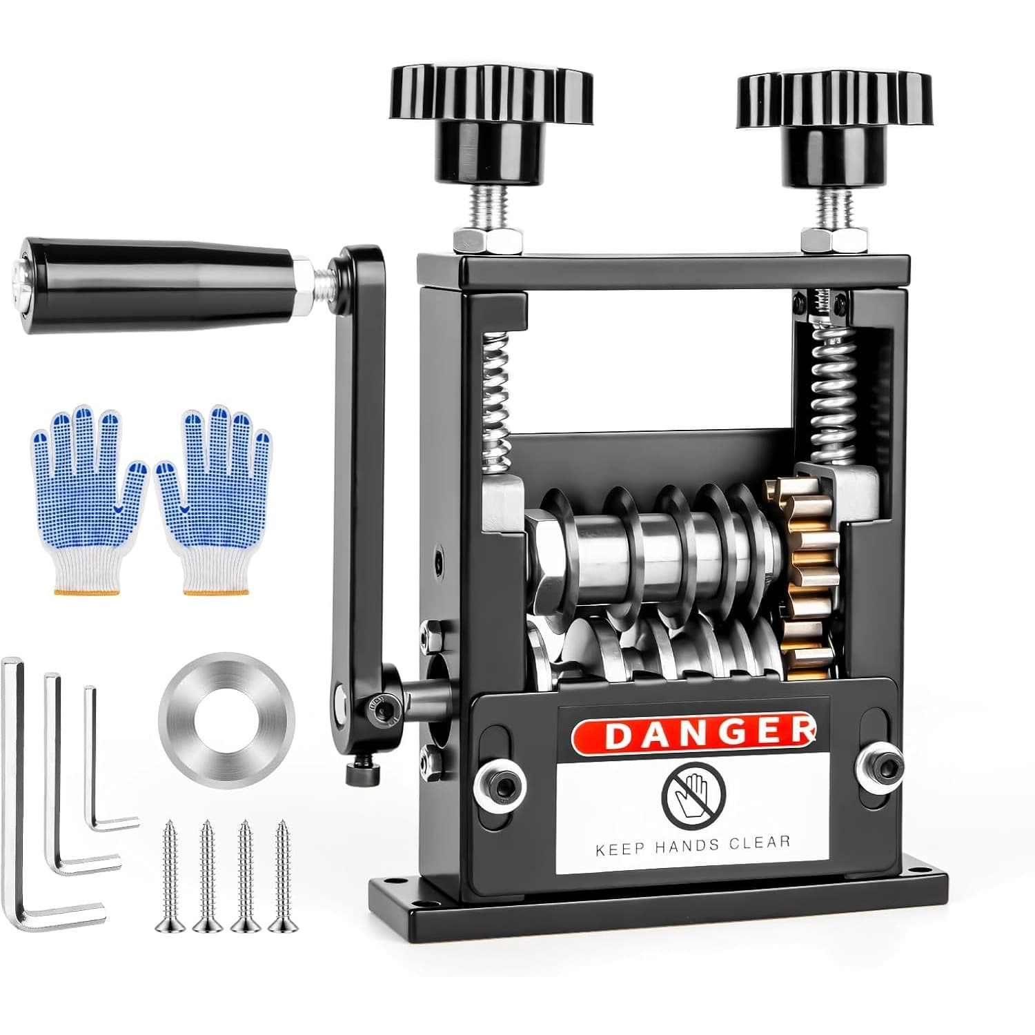 TEMU Manual Wire Stripper Machine | 6 Channels & 5 For 0.12" To 0.67" Scrap Copper Wire, Drill Powered Hand Crank, Steel, For Cable Copper Wire Recycling