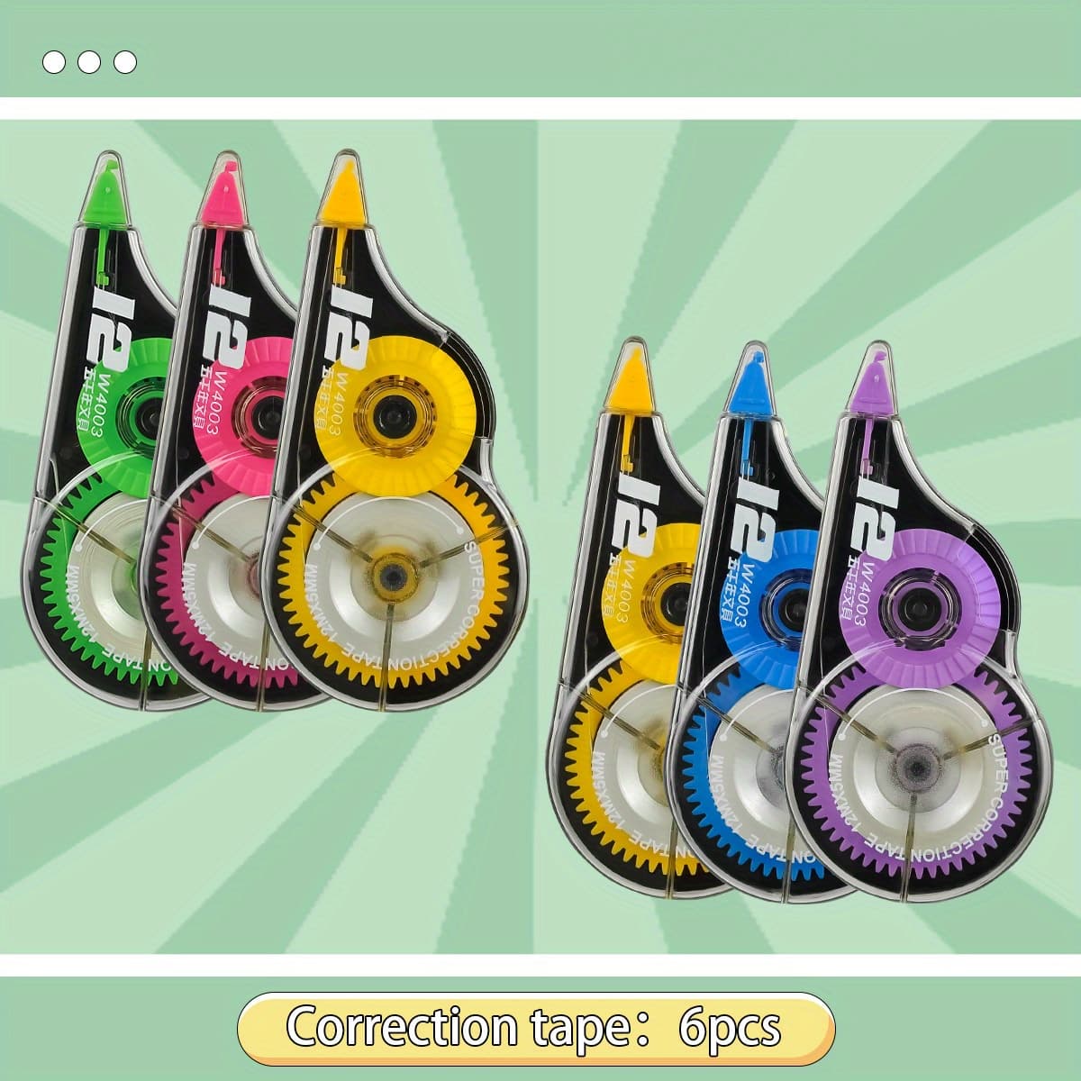 TEMU Wqn Offers A Set Of 6 Color Correction Tapes With A Wide Coverage Range, Ideal For The Back-to-school Period. Tapes Provide Easy And Seamless , A High Aesthetic , And Are Designed To Resist Drops