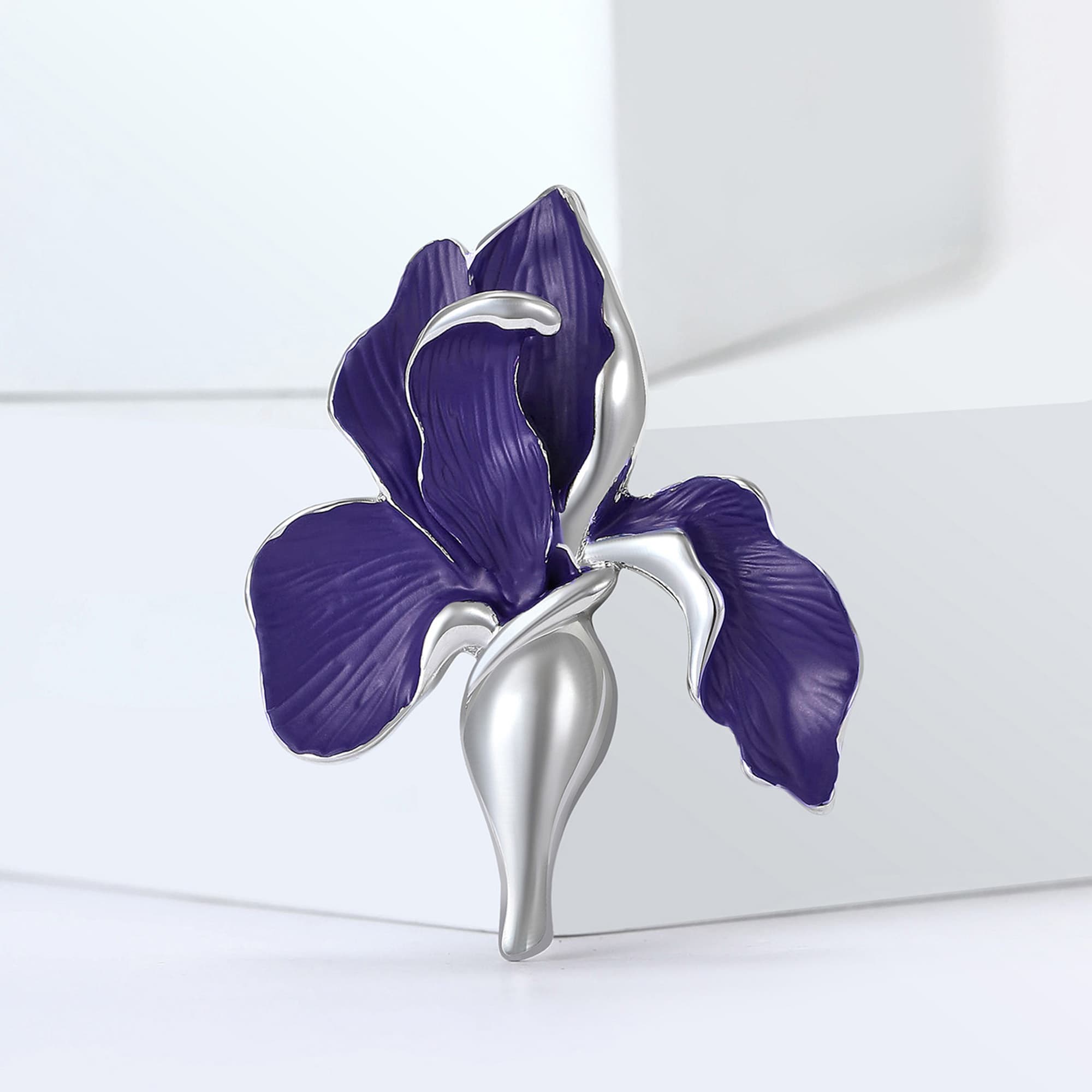 TEMU Trendy Enamel Phalaenopsis Orchid Brooches For Women Unisex Wear Plant Pins Used As Necklace Badges Casual Office Party Gifts Jewellery Additions