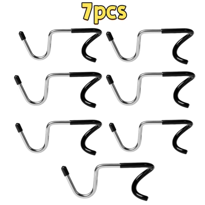 TEMU 7pcs Stainless Steel Camping Hooks- Durable, Multifunctional Hangers Suitable For Lights, Clothes, And Accessories- Perfect For , Camping Gear.