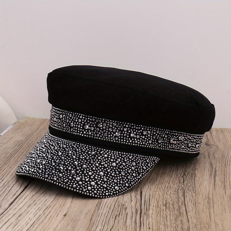 TEMU 2025 Spring/summer New Lightweight Breathable Embellished Flat Outdoor Travel Versatile Sunshade Baseball