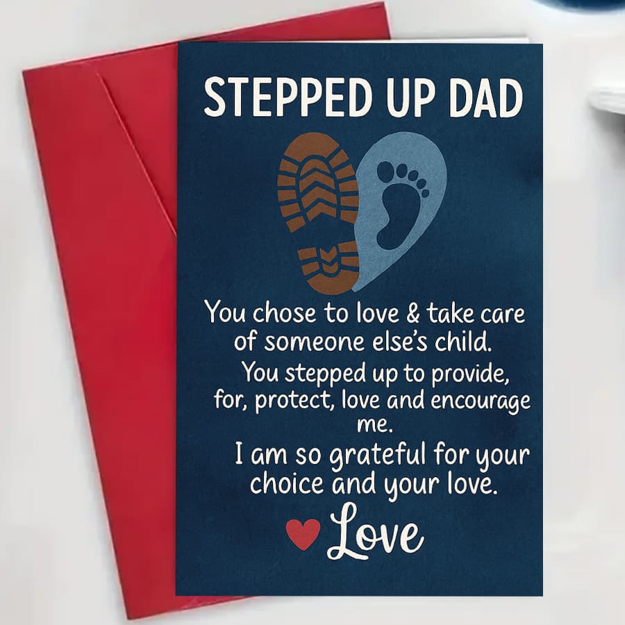 TEMU A To And A Loving Stepdad, Ideal For Father's Day, Birthdays, Or Any Special Occasion. Comes With An Envelope