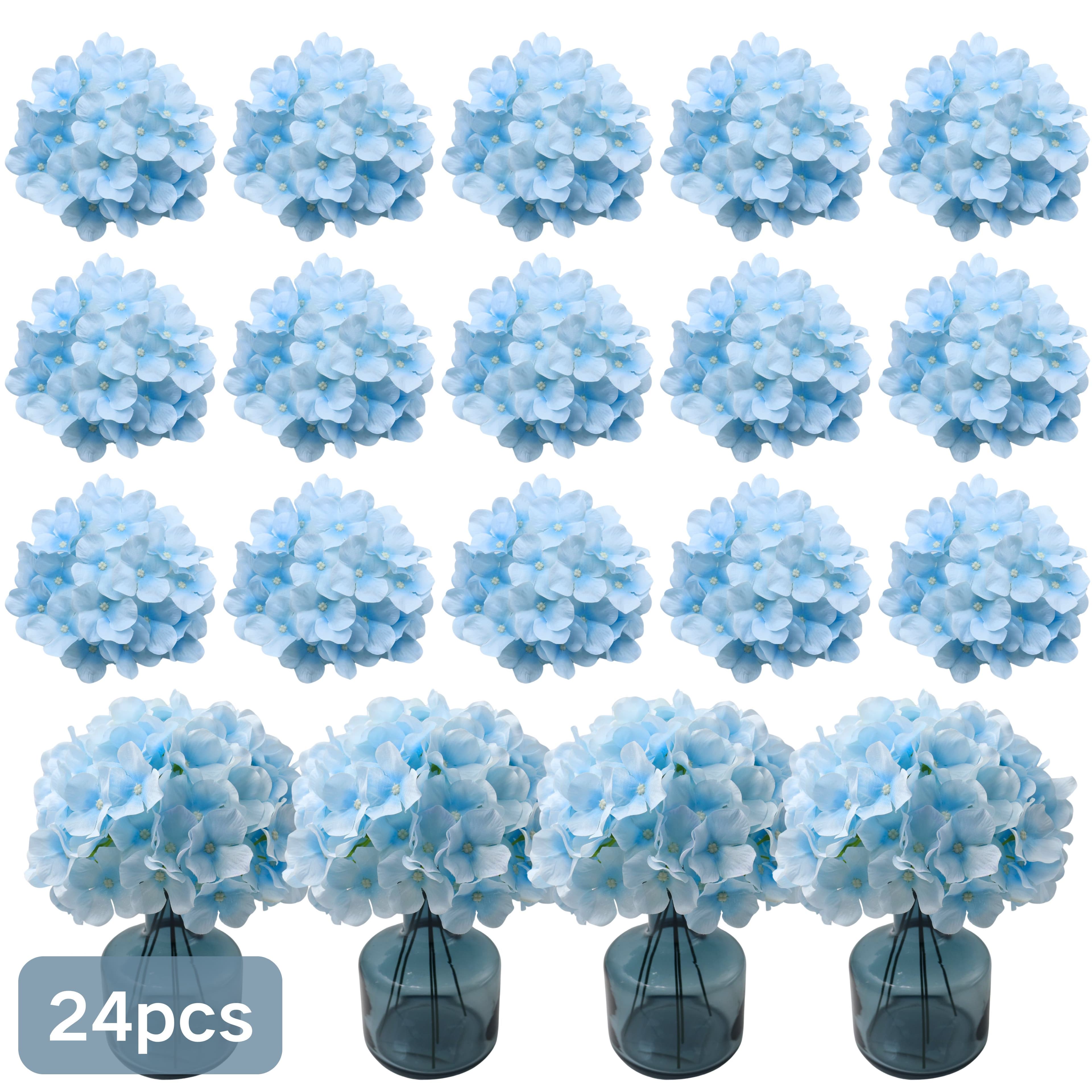 TEMU Set Of 24 Artificial Light Blue , Perfect For Decor And Gifts For Weddings Or Valentine's Day (includes Wire)