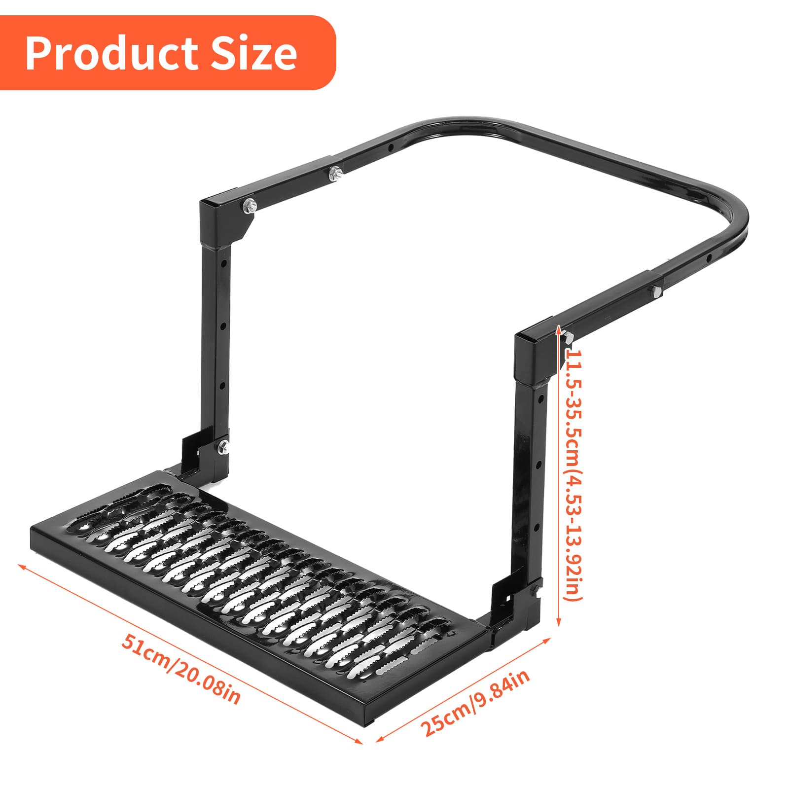 TEMU Car Tire With Anti-slip Steel Plates, Supporting Up To 350 Lbs, Adjustable To Fit Tires, Foldable Heavy-duty Tire Steps, Suitable For Trucks, Suvs, And Rvs