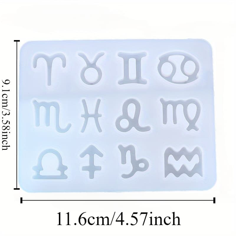TEMU 1pc Silicone Mold Pendant Mold For Jewelry, Keychains - Constellation Epoxy Resin Casting Molds For Handmade Crafts