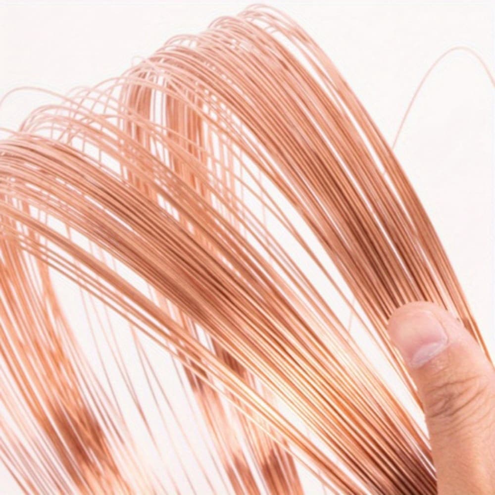TEMU 99.9% Pure Copper Wire, Diameter 16/18/20/24/28 Specification (1.3/1/0.8/0), Length 5-10m (196-394 Inches), 1 Pound Roll, Suitable For Jewelry Making, Christmas Wreath Tree Ornaments