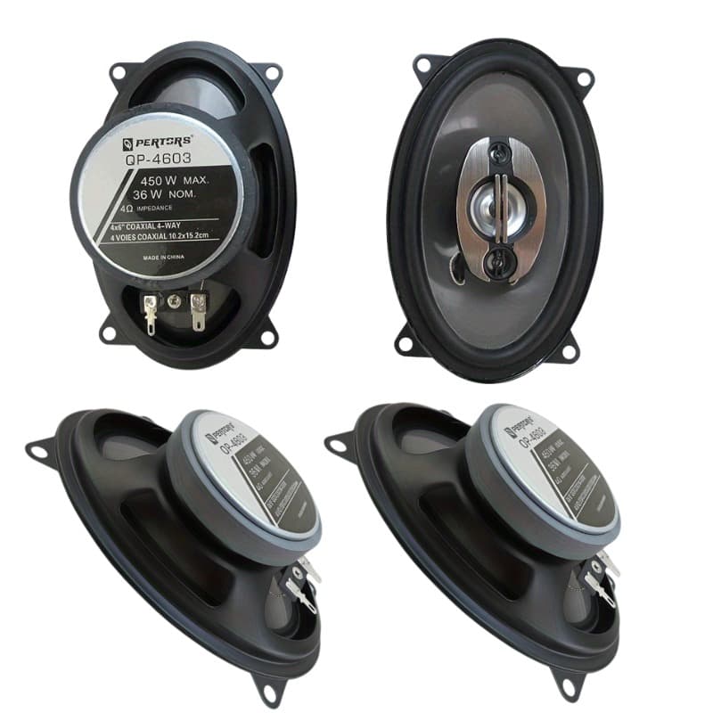 TEMU 4x6 Inch 1800w Car Coaxial Speakers - Full Range Sound, Shockproof Design, , Flush Mount, Mono Audio Output, Button Control - Perfect Entry-level Upgrade For A Live Concert Experience - Black