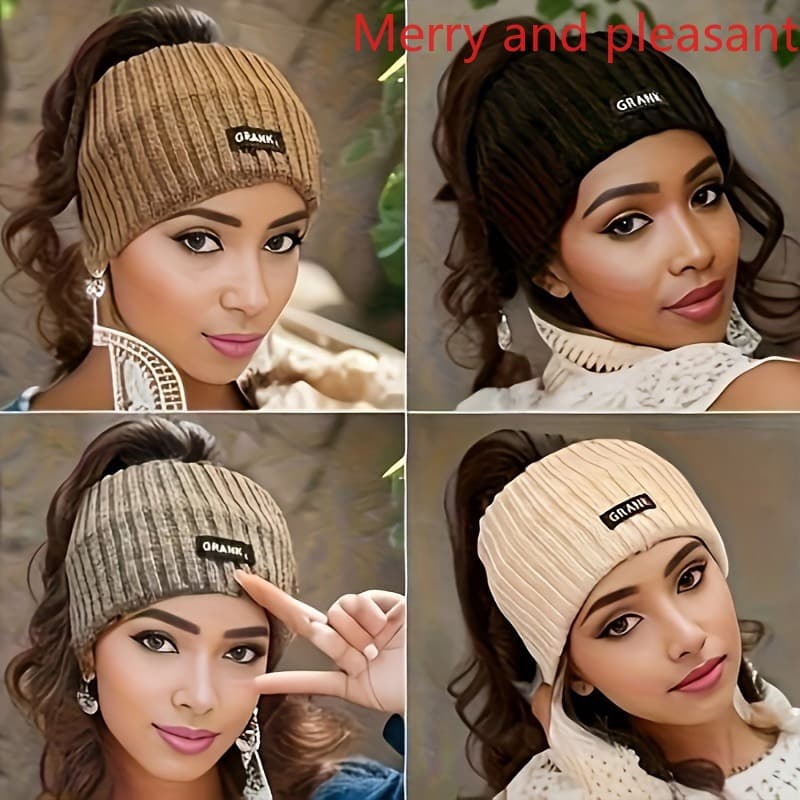 TEMU 4-pack Women's Autumn And Winter Thickened Warm Headband - Stylish Easy And Fabric Headband, Soft And Comfortable Daily Headgear, Solid