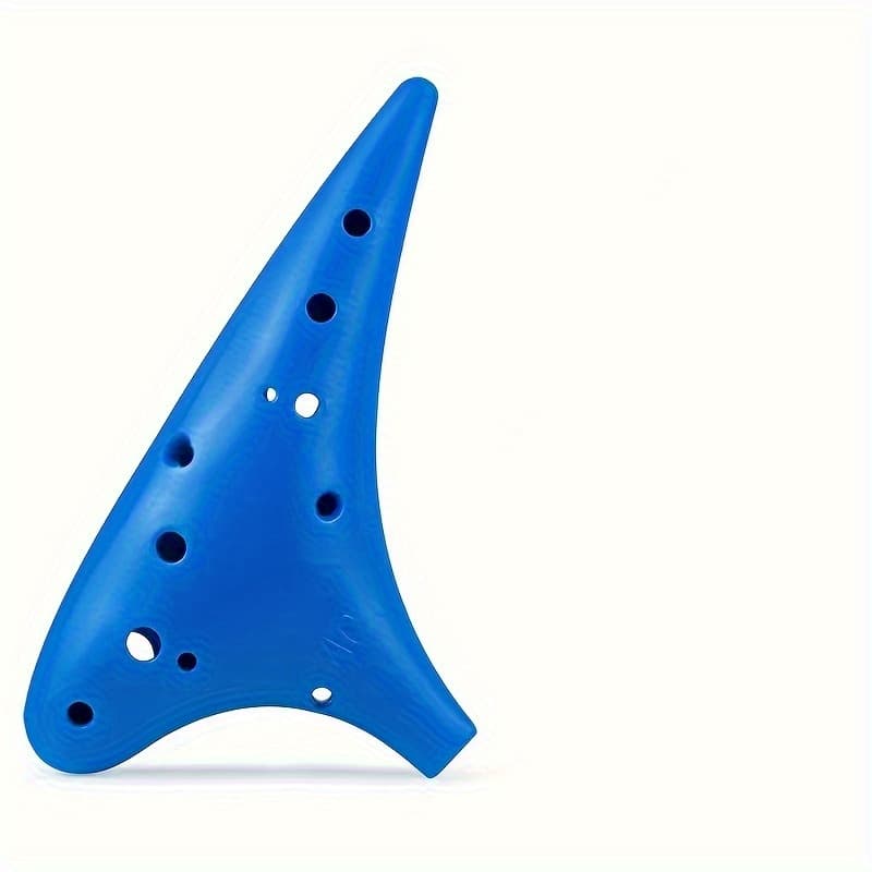 TEMU 12-hole Ceramic Ocarina Major, Resin Plastic Whistle, Polished, Colors (yellow, Blue, Pink, Orange, Green) - Musical Instrument (excluding Box)