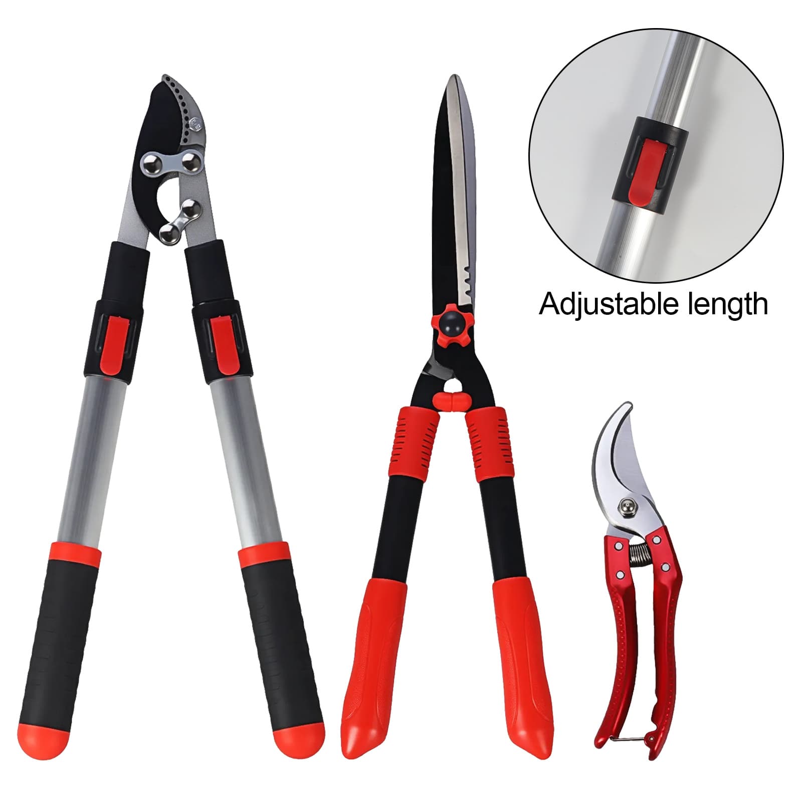 TEMU Hedge Shears And Pruners Combo Set 3pcs Hedge Clippers, Heavy Duty Tree And Shrub Care Kit For Yard, Lawn And Garden, Professional Branch Cutter Tree Trimmer For Indoor And Outdoor Gardening