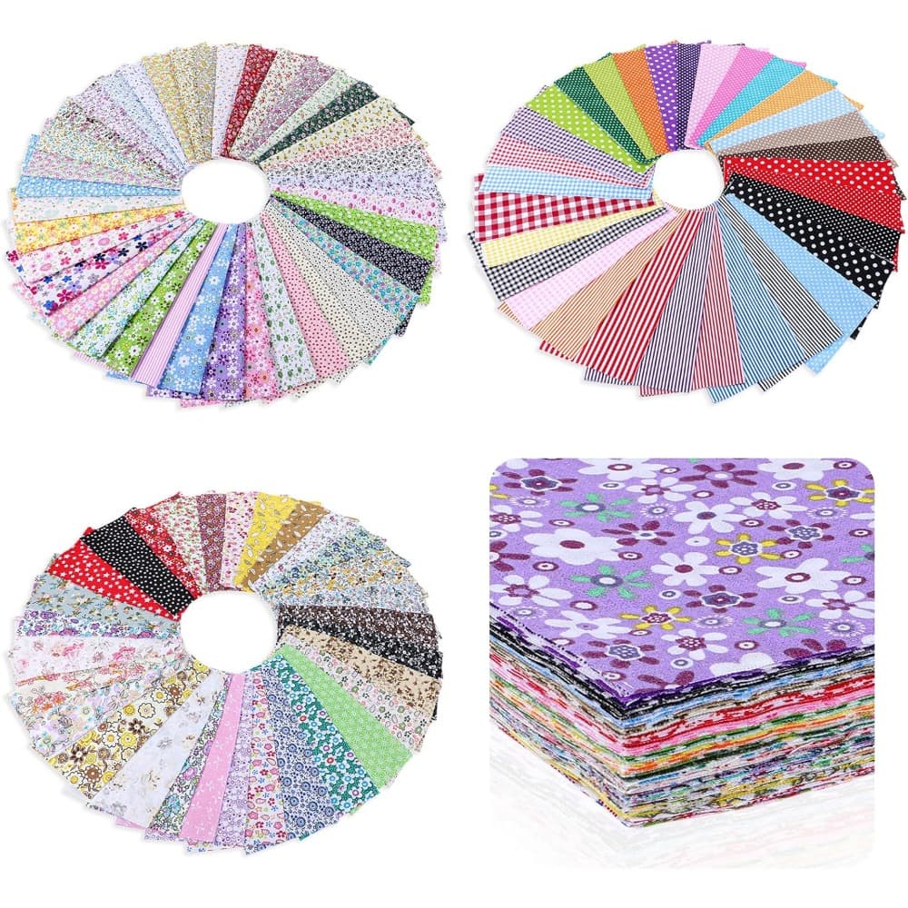 TEMU 70pcs Of 10 X 10 Inch Cotton Fabric Squares, Pre-cut For And Quilting. Floral Printed Bundles Are Perfect For Crafts, Sewing, And Handmade Additions