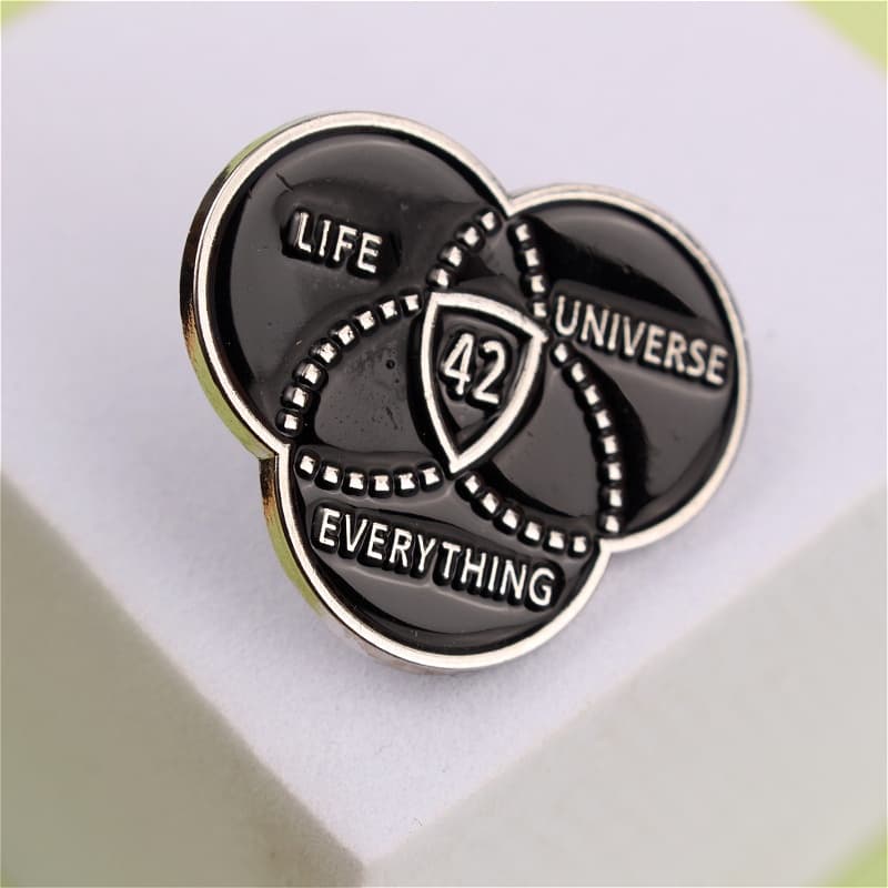TEMU Inspired "42" Pin, 's Guide - Themed Brooch, Philosophical Universe - Related Badge