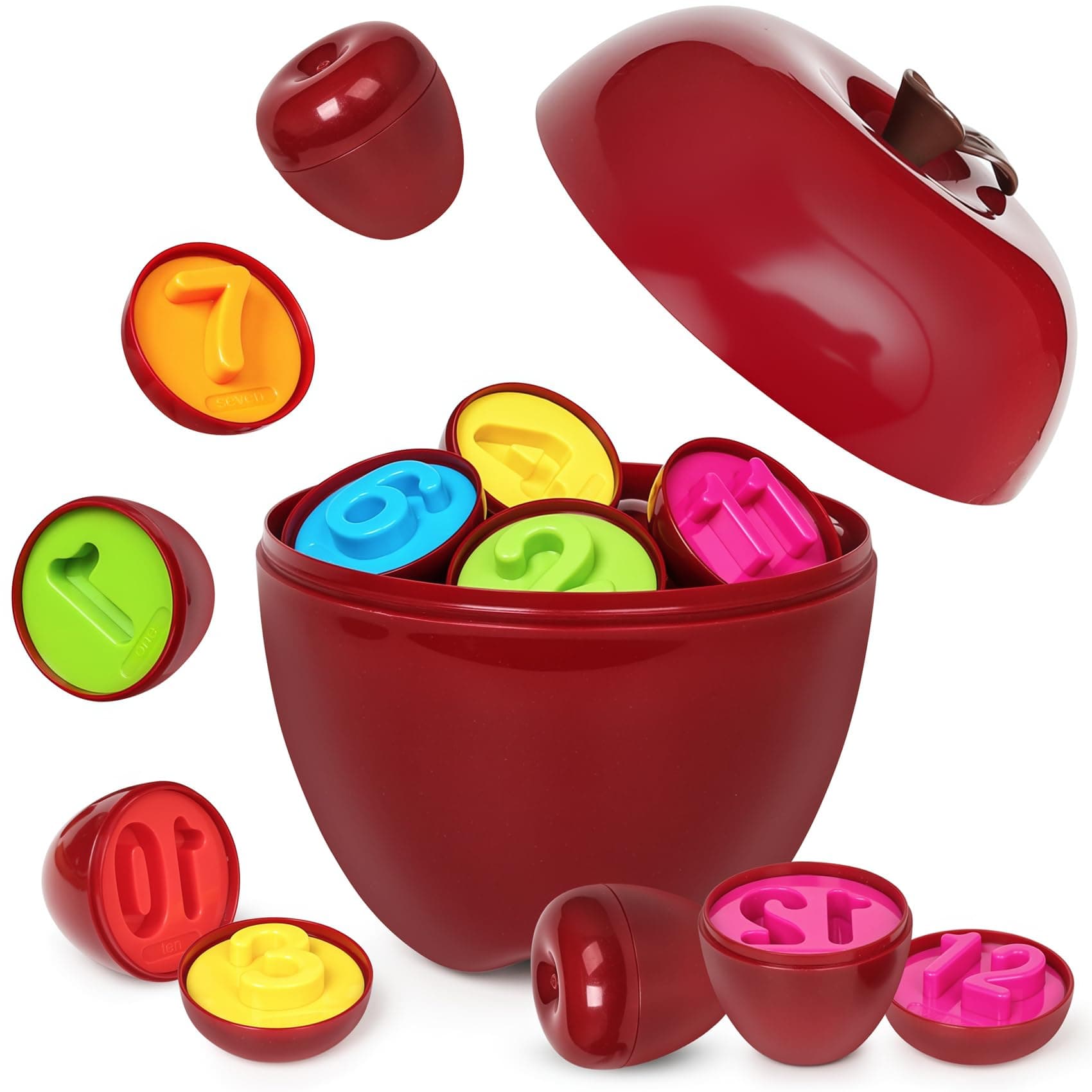 TEMU Geometric Shape Sorter Toys For Toddlers 10m+, Preschool Educatioanl Learning Color Sorting Matching Games Fine Motor Toddler Activities Toys For Kids Boys Girls