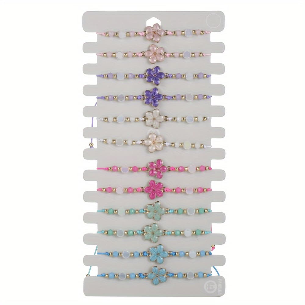 TEMU A Set Of 12 Cute And Colorful Cherry Beaded Bracelets, Perfect For Couples, Featuring A Sweet Ideal For Summer Jewelry Gifts