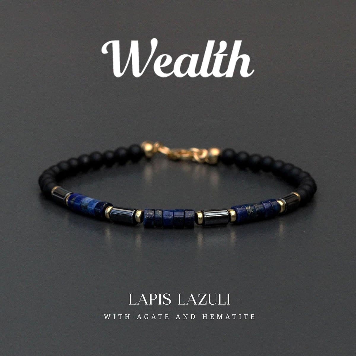 TEMU Leisure Style Irregular Lapis Bead Bracelet, Handmade Natural Stone Skin-friendly Jewelry, Attracting Wealth, , And , Suitable For Daily Men And Women