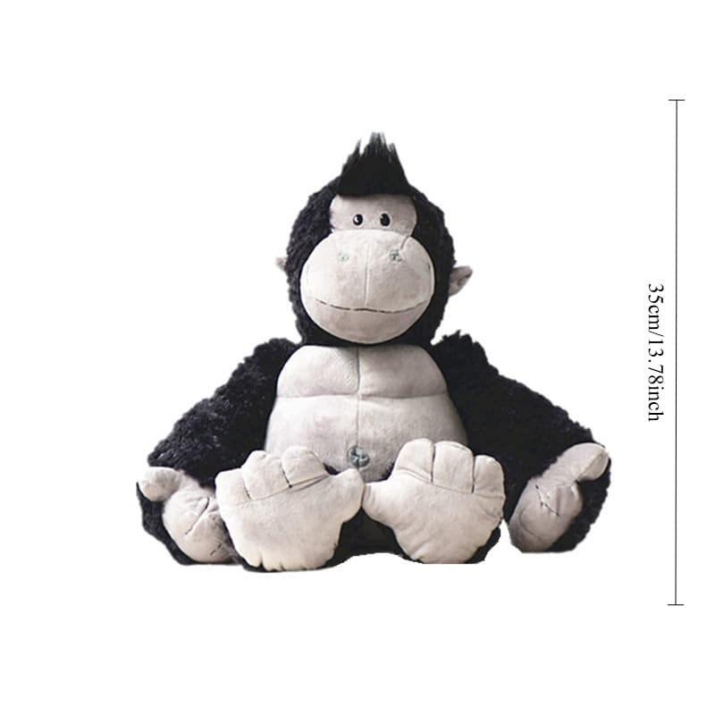TEMU 1pc Simulation Gorilla Doll Plush Toy | Cute Black Gorilla Monkey Creative Doll, Dog Bite Resistant, Washable Plush Toy, Suitable For All Breed Sizes