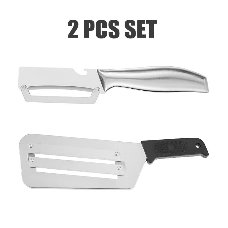 TEMU 2pcs Kitchen Peeler Slicer Set, Thick Blade Ergonomic Non-slip Handle, Stainless Steel Peeling Tools For Vegetables Fruits Pumpkin Carrot Potato