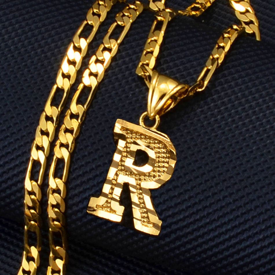 TEMU 1pc Fashion Exaggerated Necklace Men Hip-hop Punk Style Cuban Initials Pendant Couple Necklace Fashionable And Easy Necklace