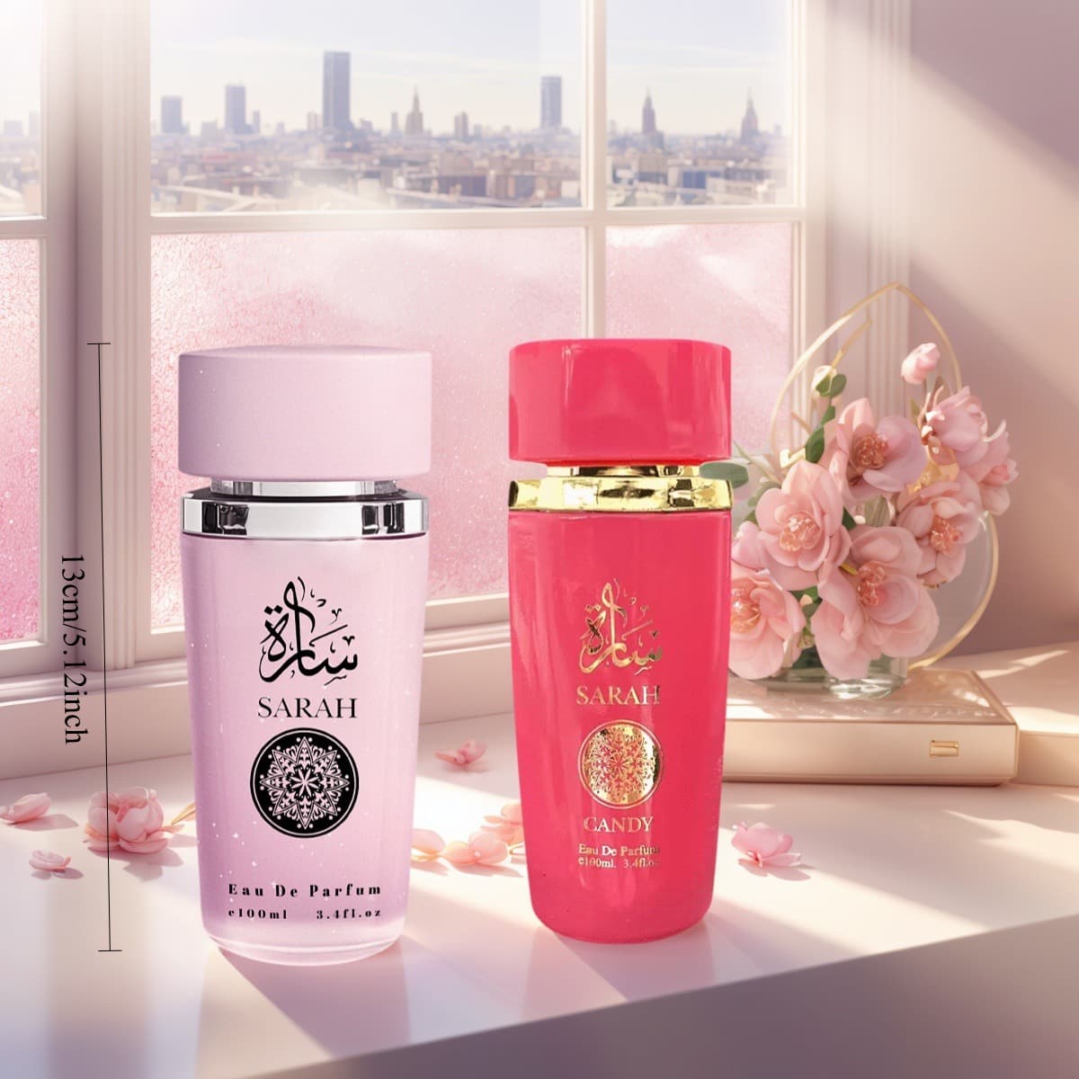 TEMU 2pcs3.4-ounce Arab Women's Perfume, An Eau De Toilette With Long-lasting Fragrance. Suitable For , Parties, And As A Holiday Gift.