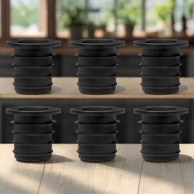 TEMU 6pcs Silicone Bottle Pourer Solid Retro Bottle Stoppers For Household Bar Tools
