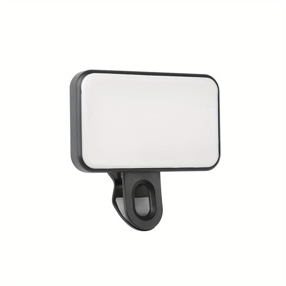 TEMU 1pc Mini Clamping Fill Light - Portable For Video Conference, Live Streaming & Phone Photography | Lamp For Iphone 16/17 Series, For S25// & Most Smartphones