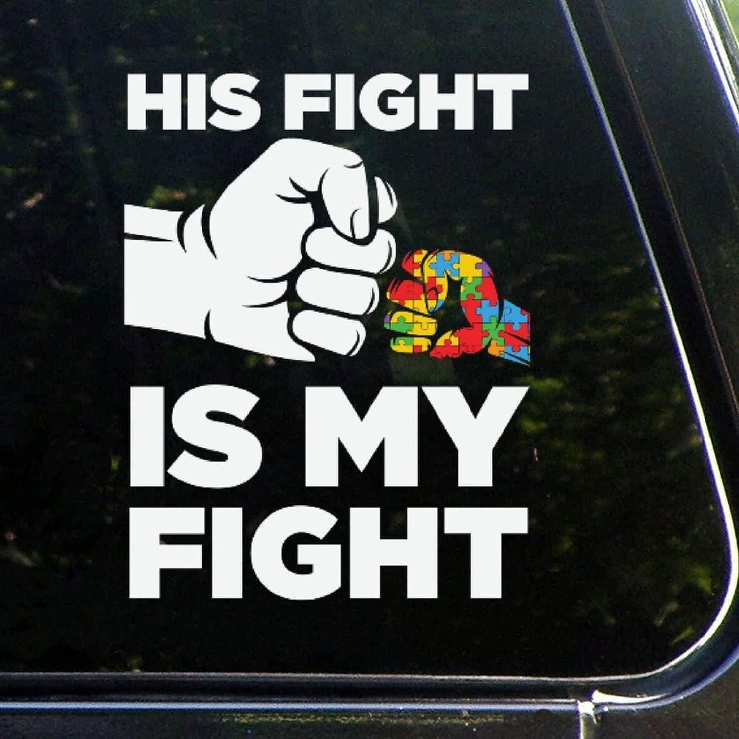 TEMU 2d Flathis Fight Is My Fight Car Decals Autism Awareness Puzzle Piece Decal Autistic Support Vinyl Car Stickers Decal Funny Bumper Stickers For Cars Stickers For Car Laptop