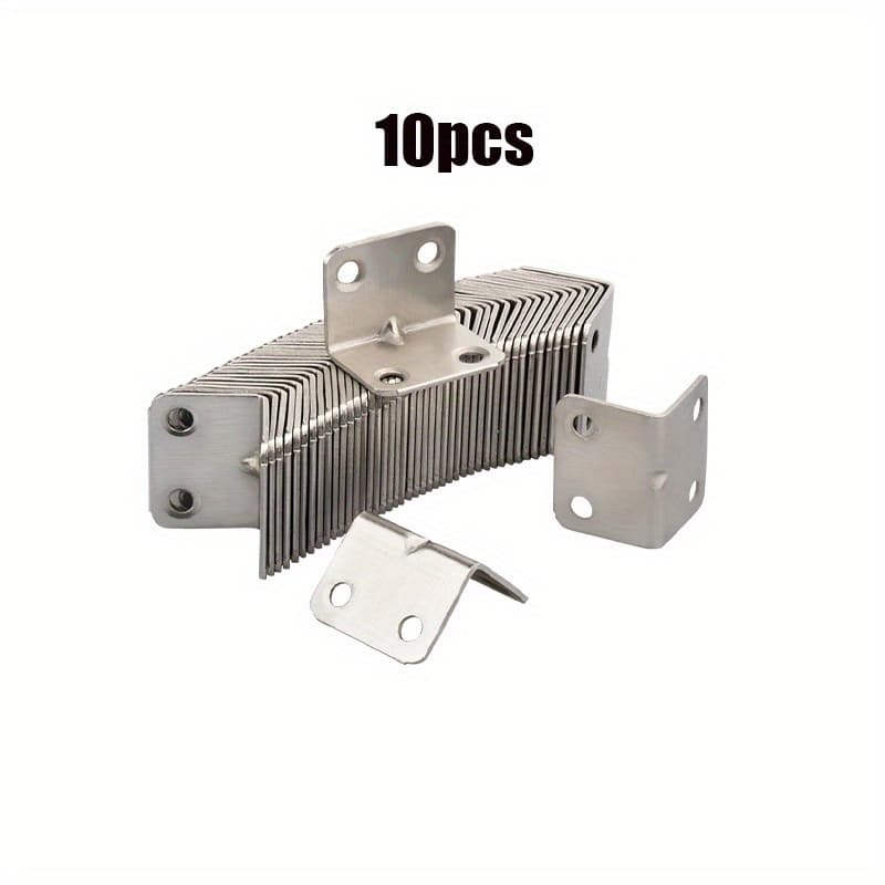 TEMU 10pcs Right Angle Brackets, 90 Degree L-shaped Supports, 1.38" X 2.5" Metal Corner Connectors For Furniture Frame Structure