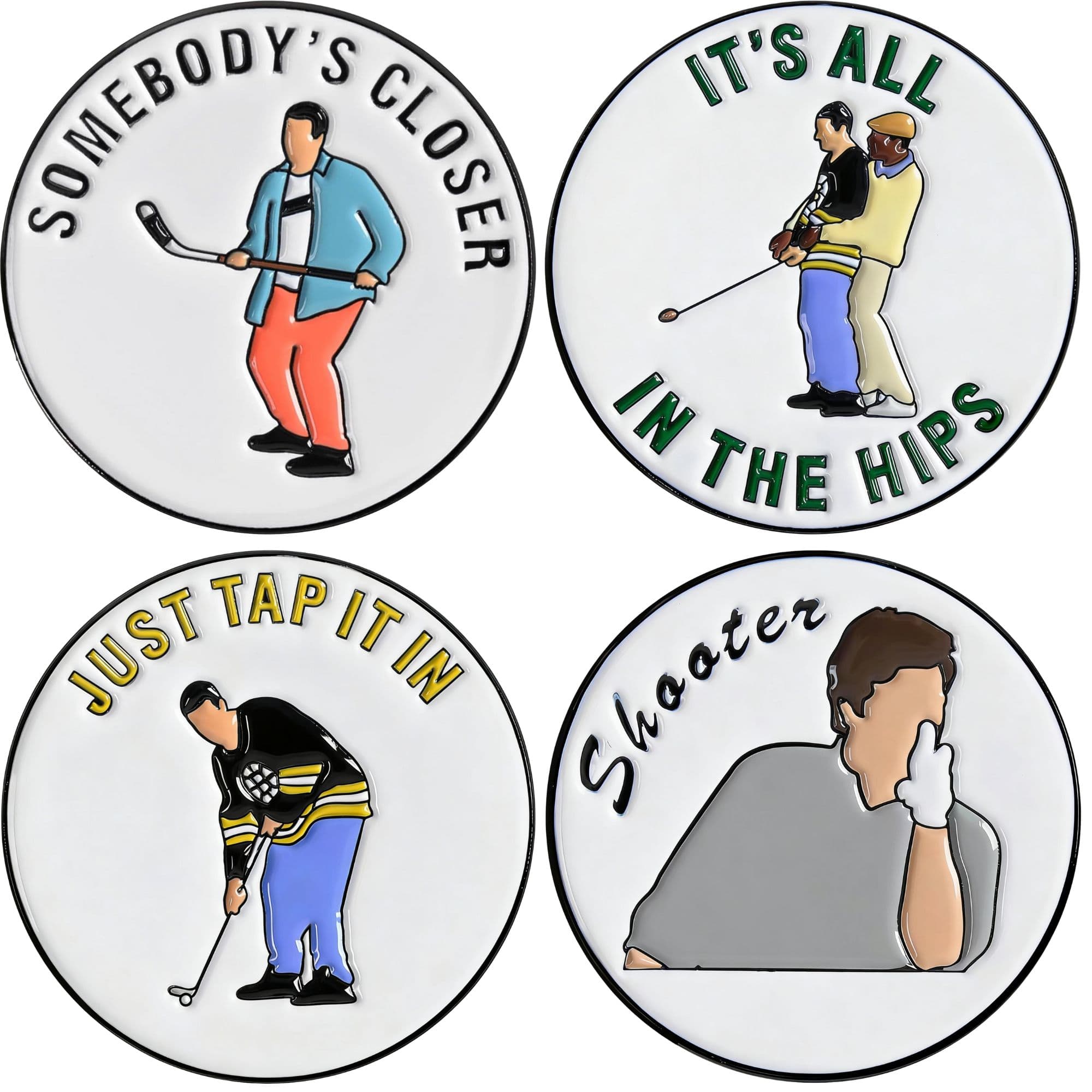 TEMU 4 Pack Funny Golf Ball Markers Premium Golf Accessories Funny Golf Gifts For Men Women Golfers Father Great Christmas Gift For Golf Lovers