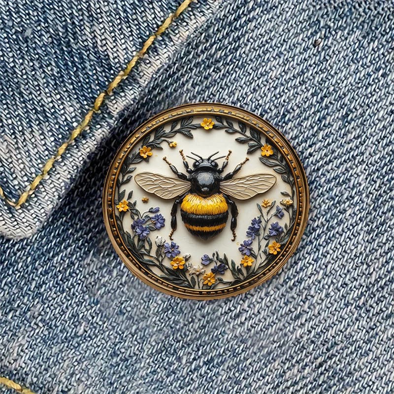 TEMU 1pc Round Brooch Badge For Backpacks, Hats, Clothes, Shoes, And Boots Decoration - A , Durable Badge Featuring A And Perfect For Accessorizing Items.