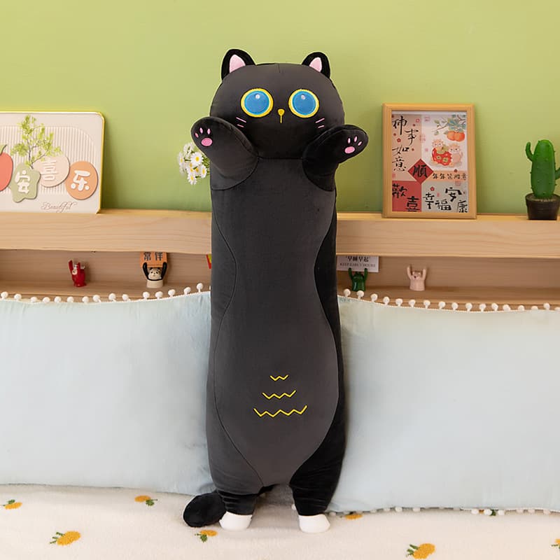 TEMU Cute Sleeping With Legs And Side Sleeping Long Pillow Bed Pillow Bed Sofa Cat Cushion Side Pillow