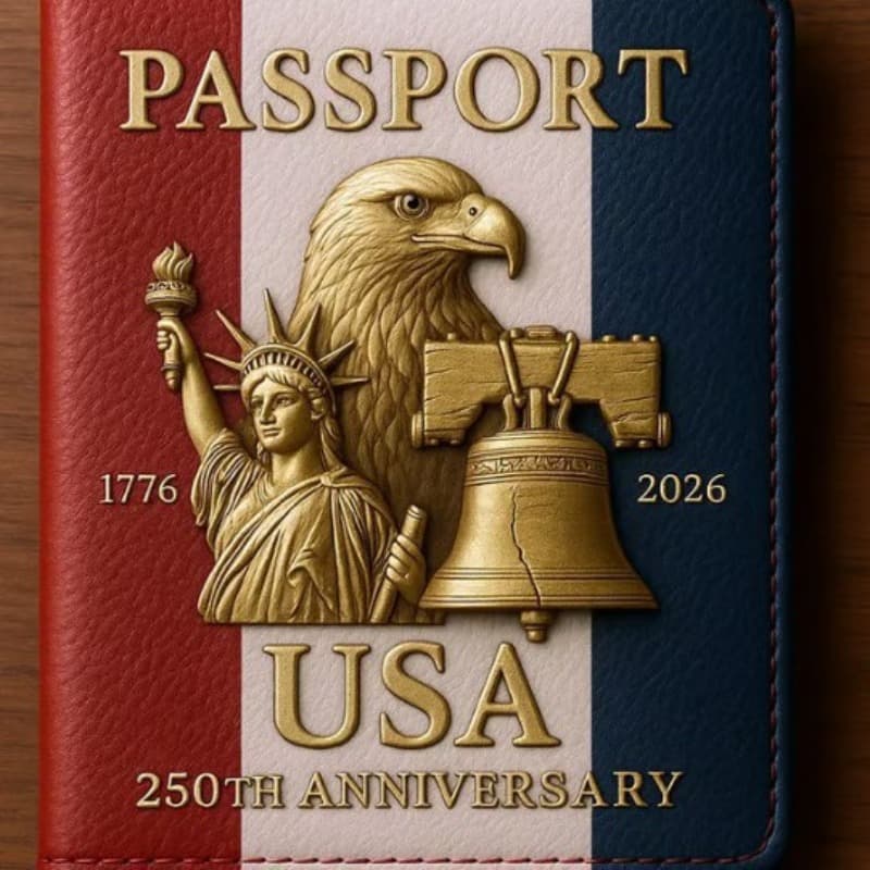 TEMU New 250th Anniversary Passport Holder For The United States' 250th Anniversary