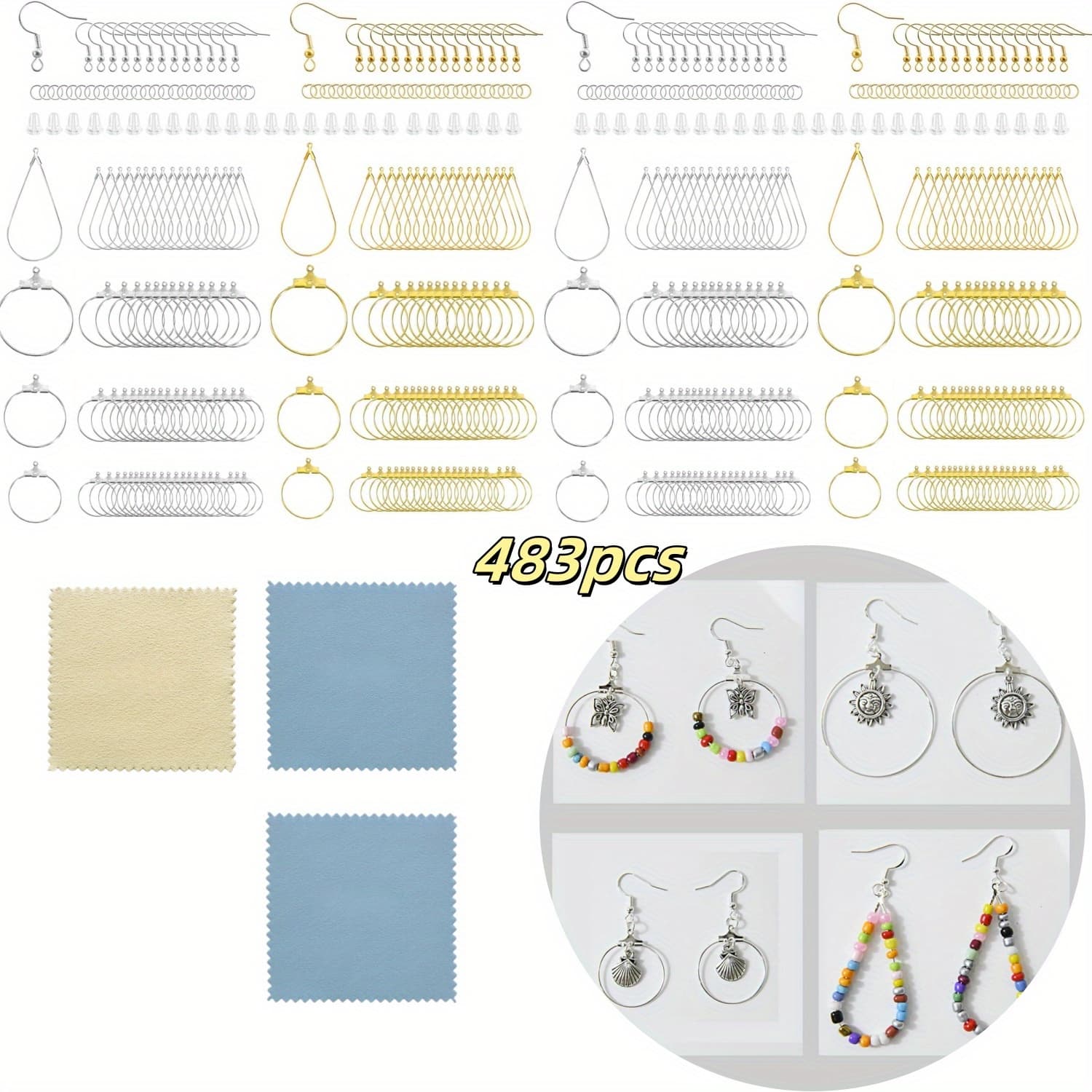TEMU 483pcs Earrings Craft Production Set Is Very Suitable For Valentine's Day, Christmas, .