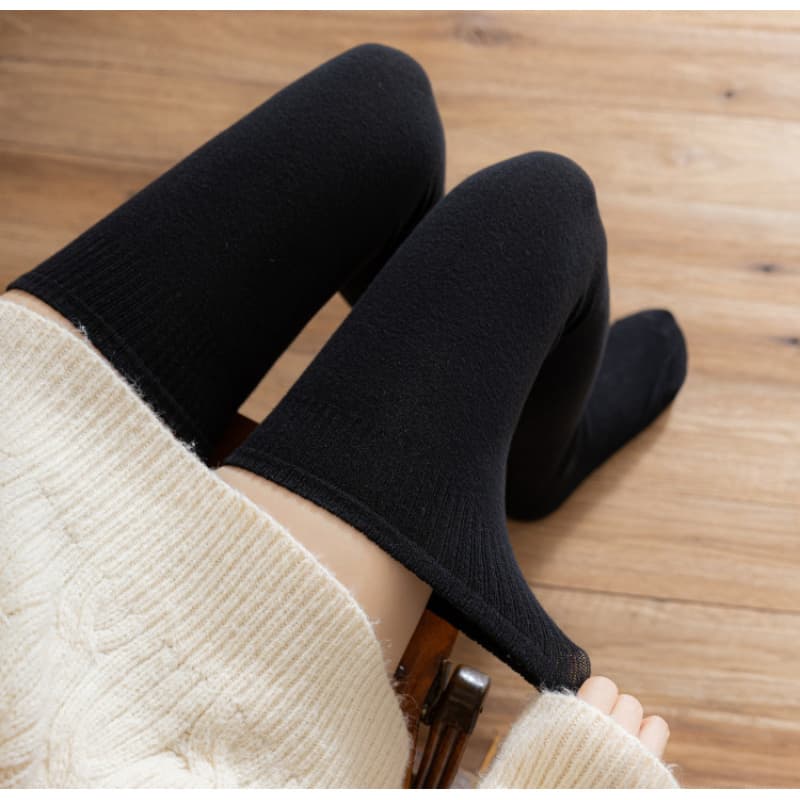 TEMU Women's Plus Size Anti-slip Over-the-knee Socks - Elegant Thick Cushioned Winter Socks, Perfect For Formal And Casual Outfits - Machine Washable Cold Weather Leggings Socks - /autumn/ Essential