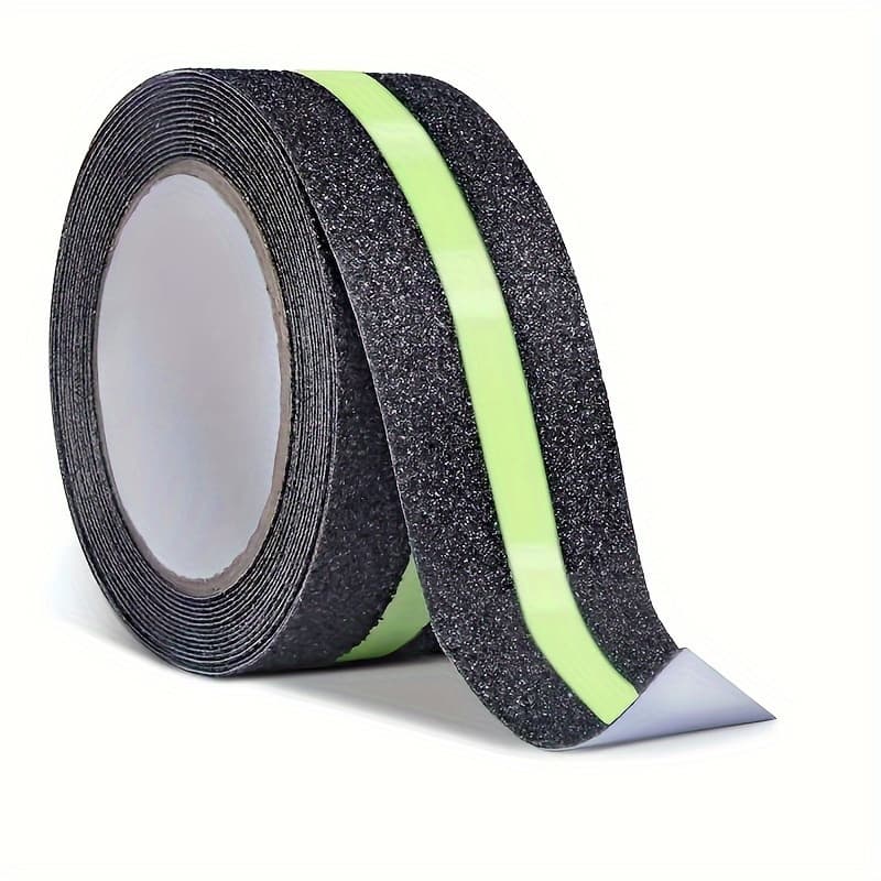 TEMU -the-dark Anti-slip Tape, 118.11 Inches X 1.97 Inches, Heavy-duty Grip For Stairs And Steps, Indoor/outdoor Adhesive, Stair Tread Tape With Green Luminous Stripes