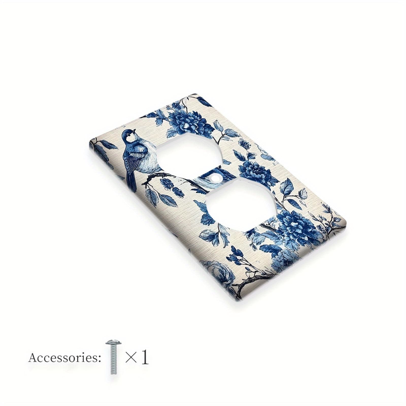 TEMU 1pc 1gang/2gang And Flowers Light Switch Cover Plate For Decorative Room Decor In Bedroom, Bathroom, Or Playroom